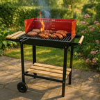 BBQ COLLECTION BARBECUE HOUTSKOOL OP WIELEN 83X28X83CM - Tuincentrum Lopik