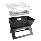ALPINA BBQ GRILL PORTABLE HOUTSKOOL ZWART - Tuincentrum Lopik