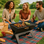 ALPINA BBQ GRILL PORTABLE HOUTSKOOL ZWART - Tuincentrum Lopik
