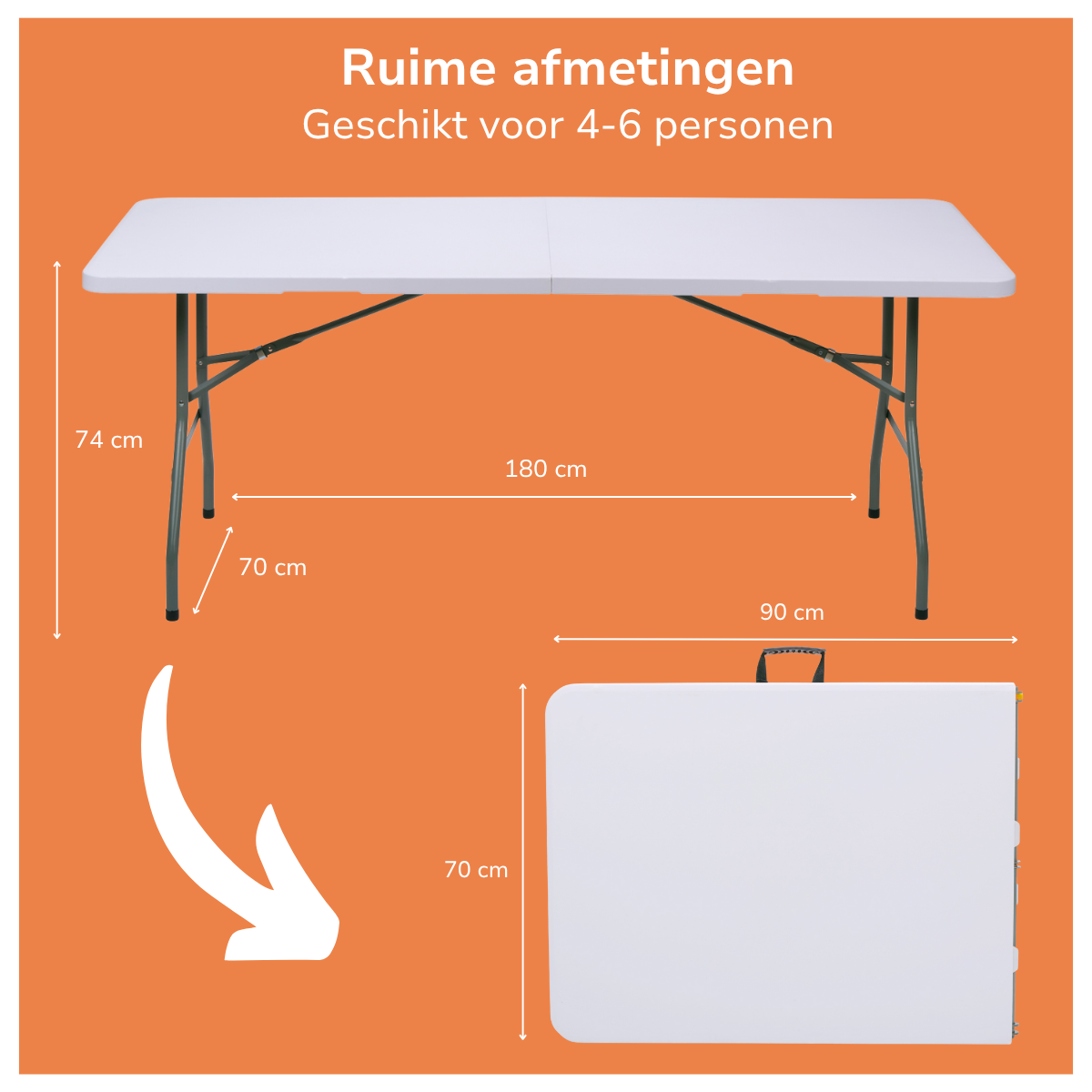 Opvouwbare Tafel 180X70X74Cm