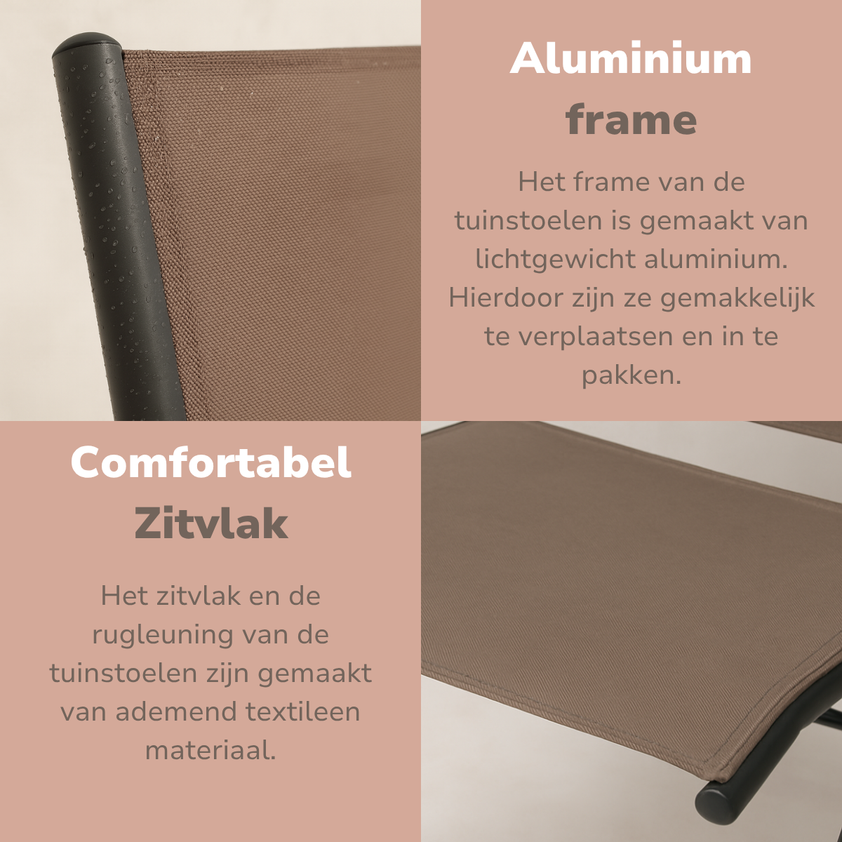 Tuinstoelen Set Santiago Taupe