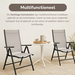 Tuinstoelen Set Santiago Grijs/Zwart