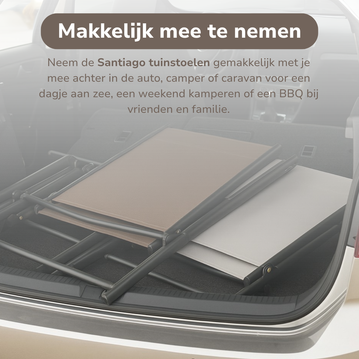 Tuinstoelen Set Santiago Grijs/Zwart