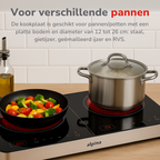 ALPINA INDUCTIE KOOKPLAAT DUBBEL 3400W - Tuincentrum Lopik