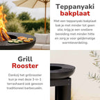 ALPINA VUURKORF EN TEPPANYAKI GRILL 2-IN-1 HOUTSKOOL 61X61X90CM - Tuincentrum Lopik