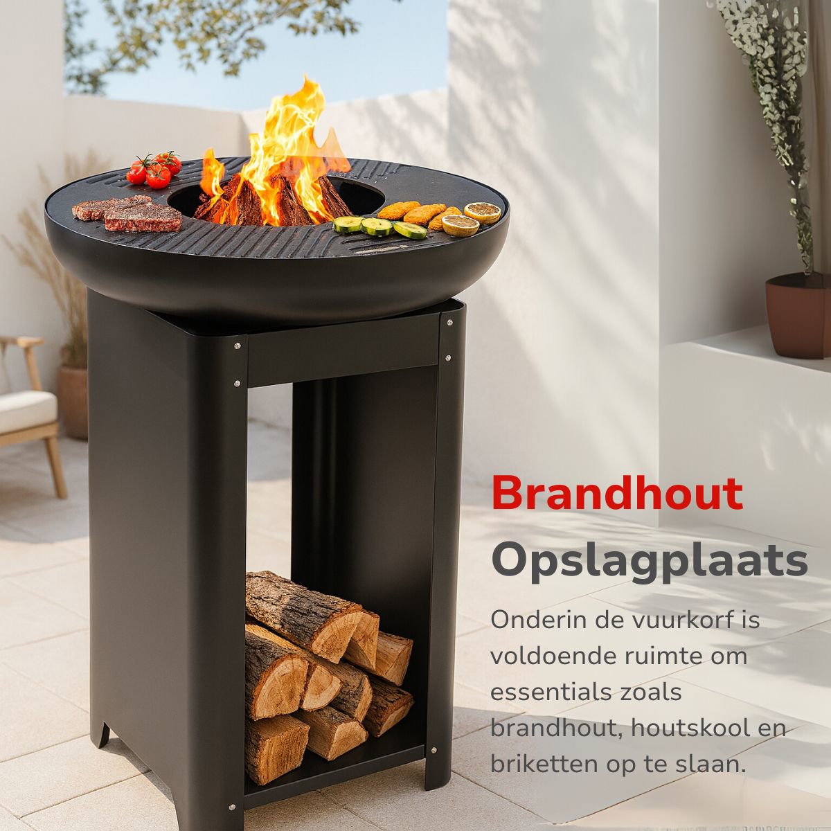 Vuurkorf En Teppanyaki Grill 61X61X90Cm