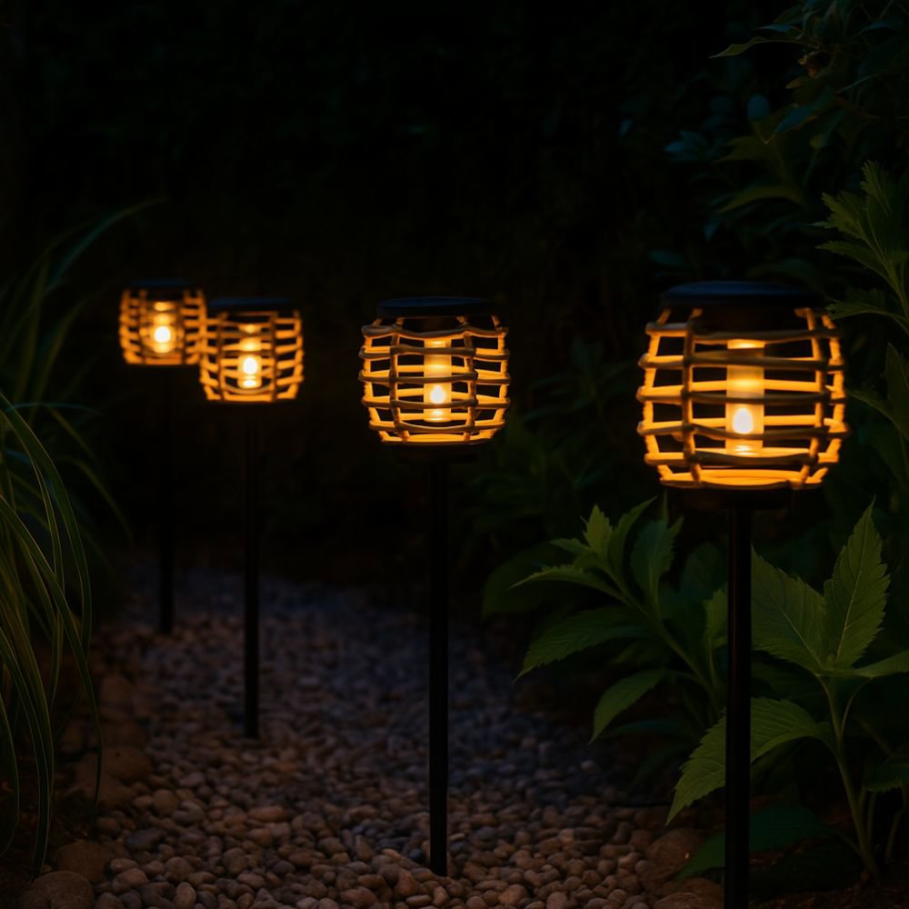 Solar Tuinverlichting Bamboo/Rattan