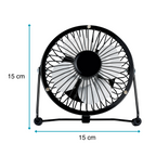 LIFETIME AIR USB VENTILATOR METAAL 13CM - Tuincentrum Lopik