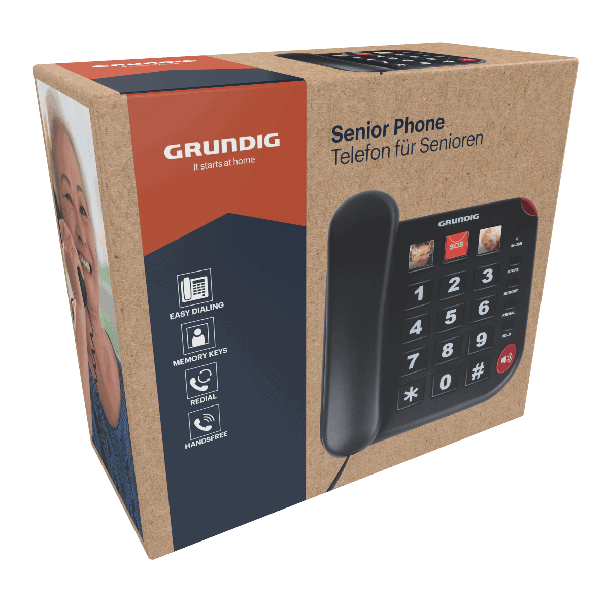 GRUNDIG SENIORENTELEFOON MET GROTE TOETSEN EN SOS-KNOP - Tuincentrum Lopik