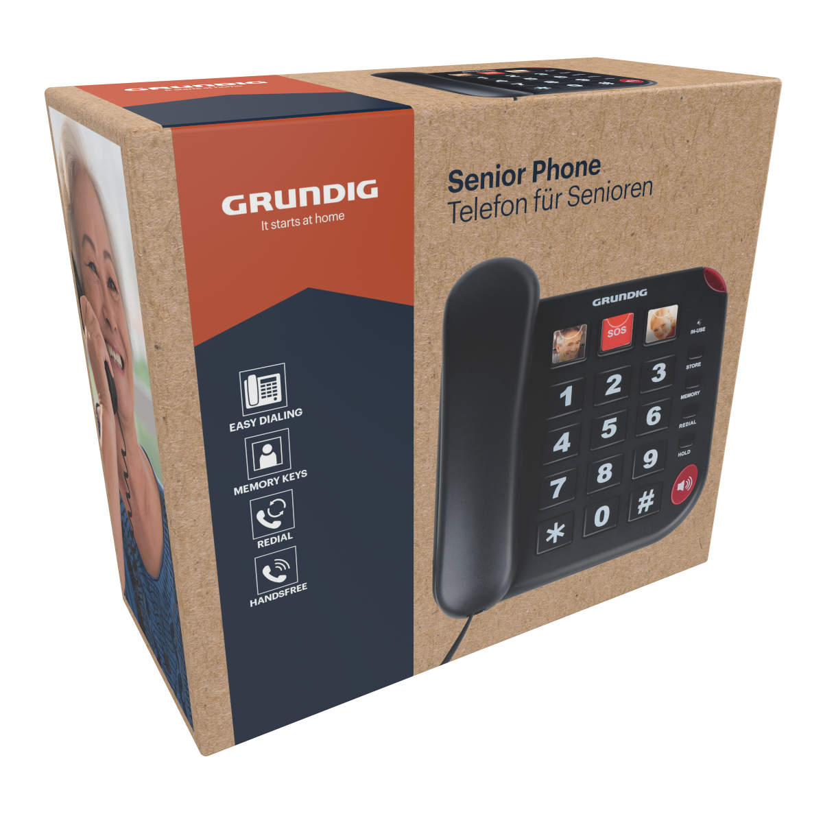 GRUNDIG SENIORENTELEFOON MET GROTE TOETSEN EN SOS-KNOP - Tuincentrum Lopik