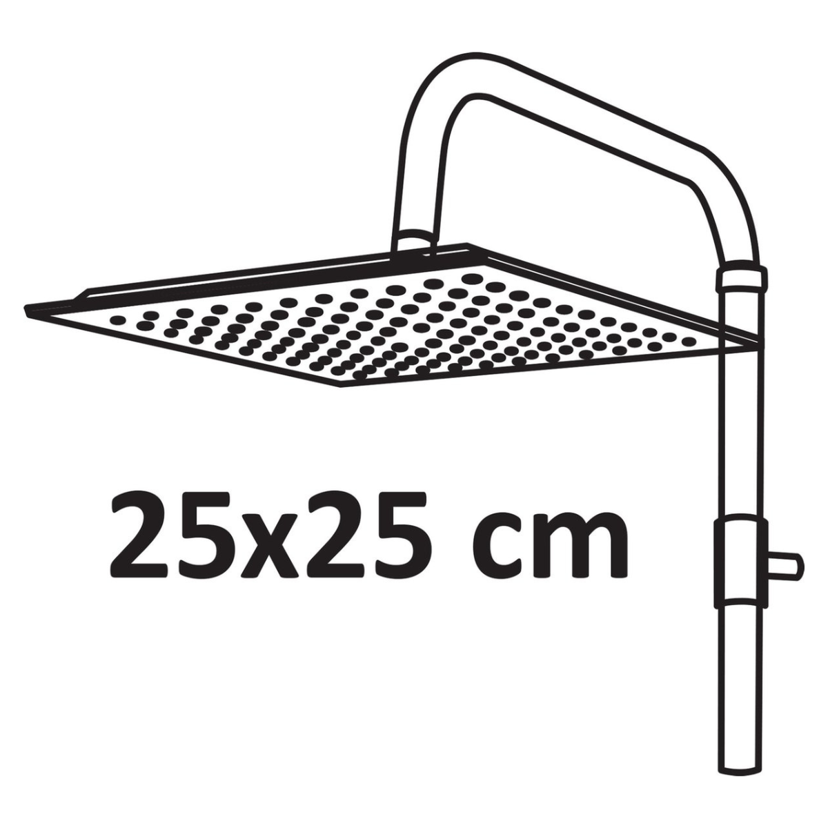 DIFFERNZ THERMOLINE DOUCHESET REGENDOUCHE MET THERMOSTAAT - MAT ZWART - Tuincentrum Lopik