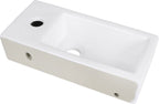 DIFFERNZ HELIOS FONTEINSET KERAMIEK WIT KRAAN RECHT CHROOM RECHTS 37.5X18.5X9.5CM - Tuincentrum Lopik