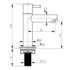 DIFFERNZ HELIOS FONTEINSET KERAMIEK WIT KRAAN RECHT MAT ZWART RECHTS 37.5X18.5X9.5CM - Tuincentrum Lopik