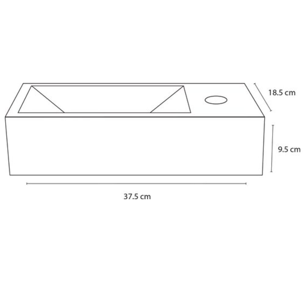 DIFFERNZ HELIOS FONTEINSET MARMER KRAAN RECHT MAT GOUD 37.5X18.5X9.5CM - Tuincentrum Lopik