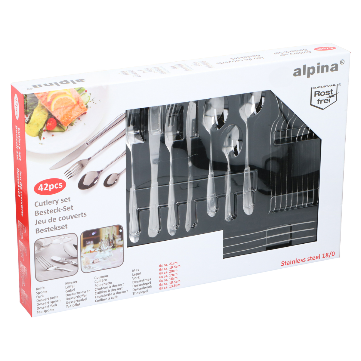 ALPINA BESTEKSET 42-DELIG RVS - Tuincentrum Lopik