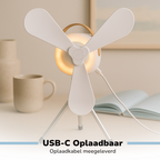 LIFETIME AIR DRAAGBARE VENTILATOR 2200MAH MET NACHTLAMPJE - Tuincentrum Lopik