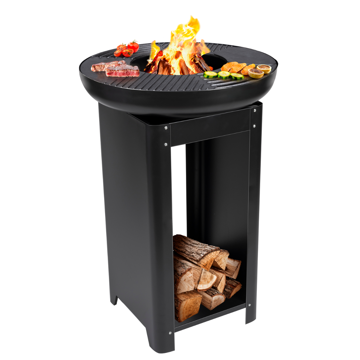 BBQ COLLECTION TEPPANYAKI EN VUURKORF 2-IN-1 HOUTSKOOL - Tuincentrum Lopik