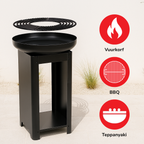 BBQ COLLECTION TEPPANYAKI EN VUURKORF 2-IN-1 HOUTSKOOL - Tuincentrum Lopik
