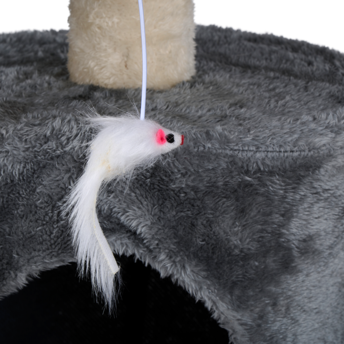 Cat Scratching Post Grey/White