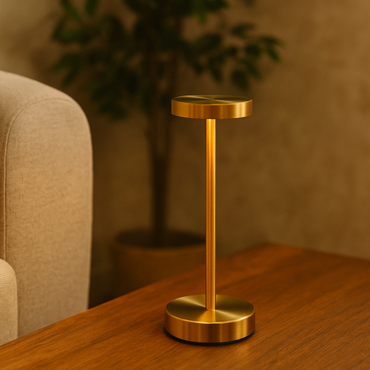 Table Lamp Gold Flat Head - Tuincentrum Lopik