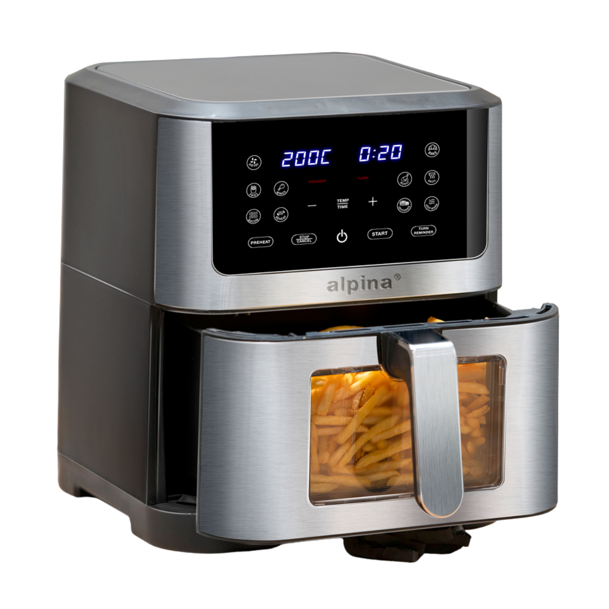 ALPINA HETELUCHTFRITEUSE DIGITAAL 8L 1800W - Tuincentrum Lopik