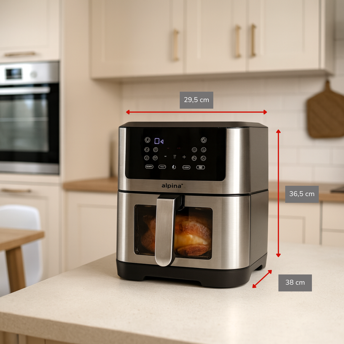 ALPINA HETELUCHTFRITEUSE DIGITAAL 8L 1800W - Tuincentrum Lopik