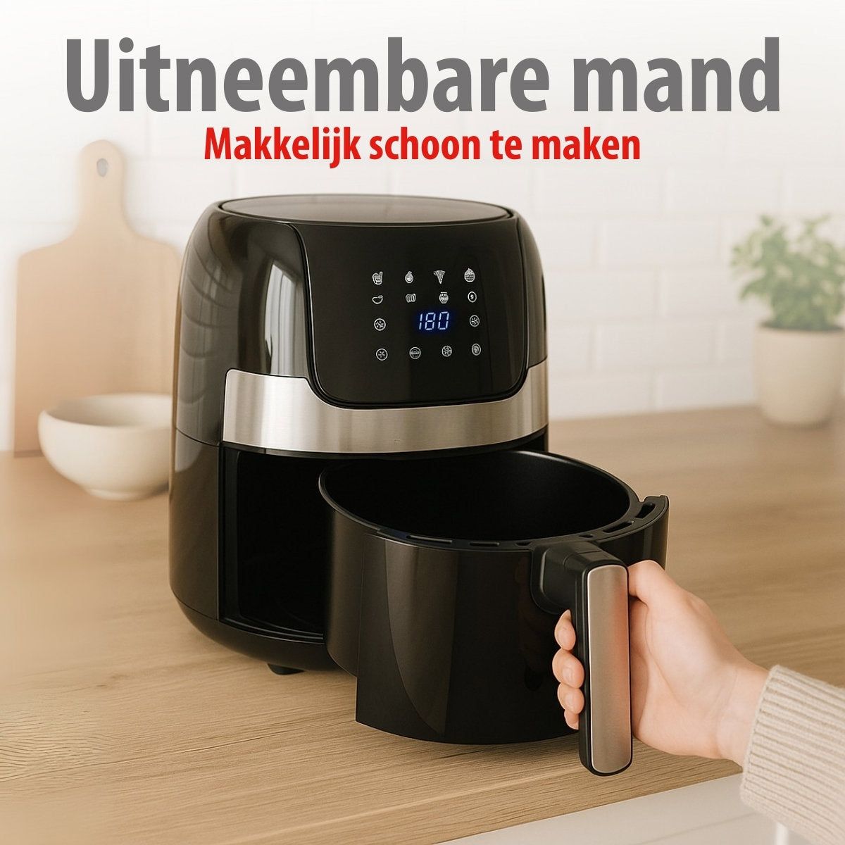 ALPINA HETELUCHTFRITEUSE DIGITAAL 3,5L 1400W - Tuincentrum Lopik