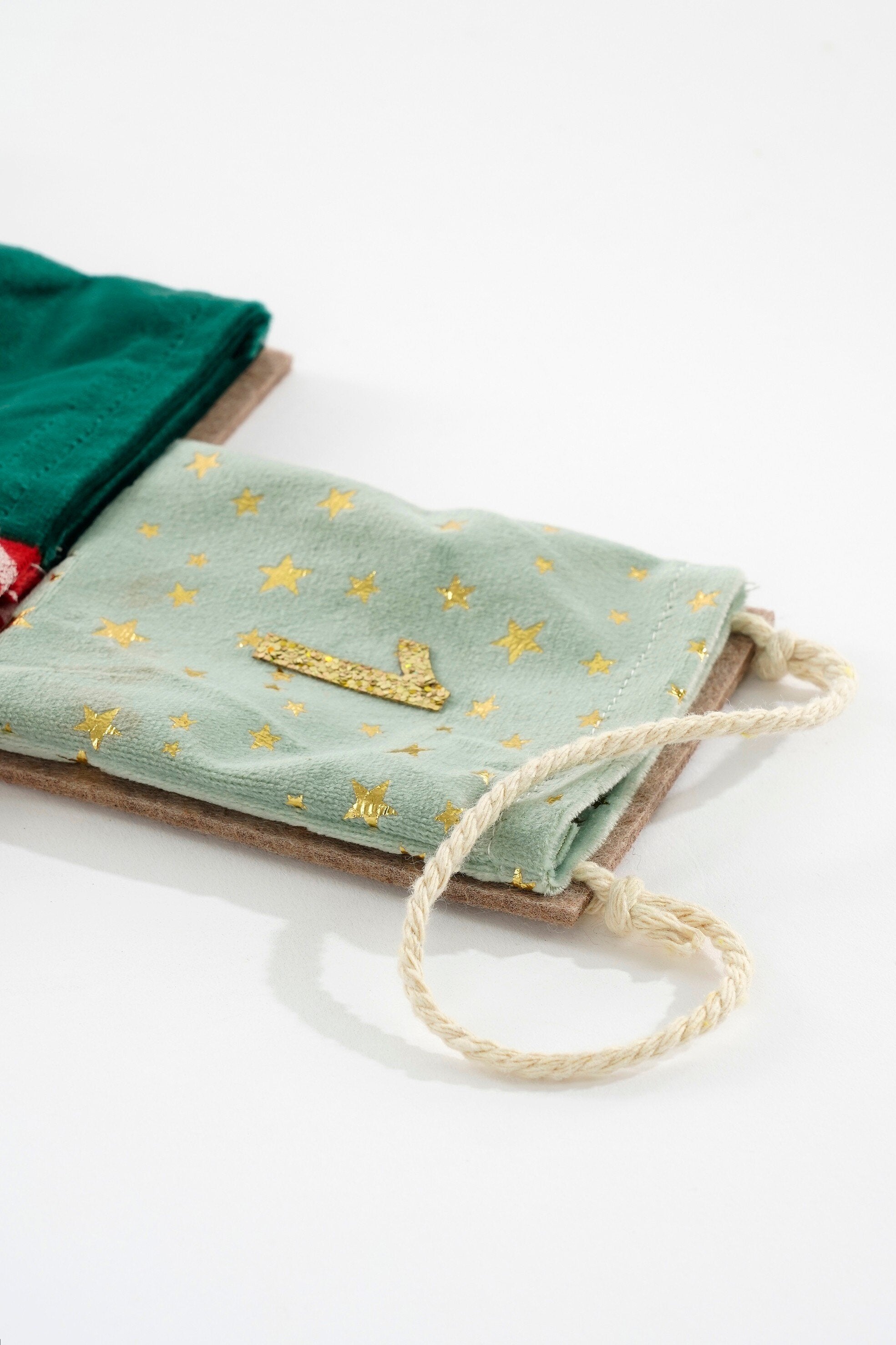 Advent Calendar - L72 X W1 X H51 Cm - Felt - Green, Red