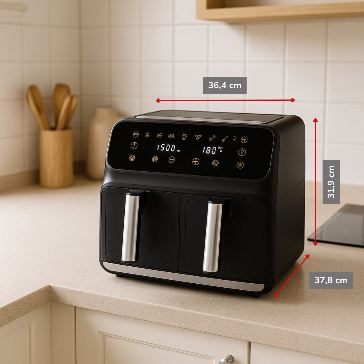 ALPINA DOUBLE AIRFRYER 8L 1700W - Tuincentrum Lopik