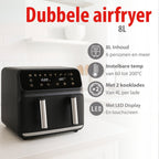 ALPINA DOUBLE AIRFRYER 8L 1700W - Tuincentrum Lopik