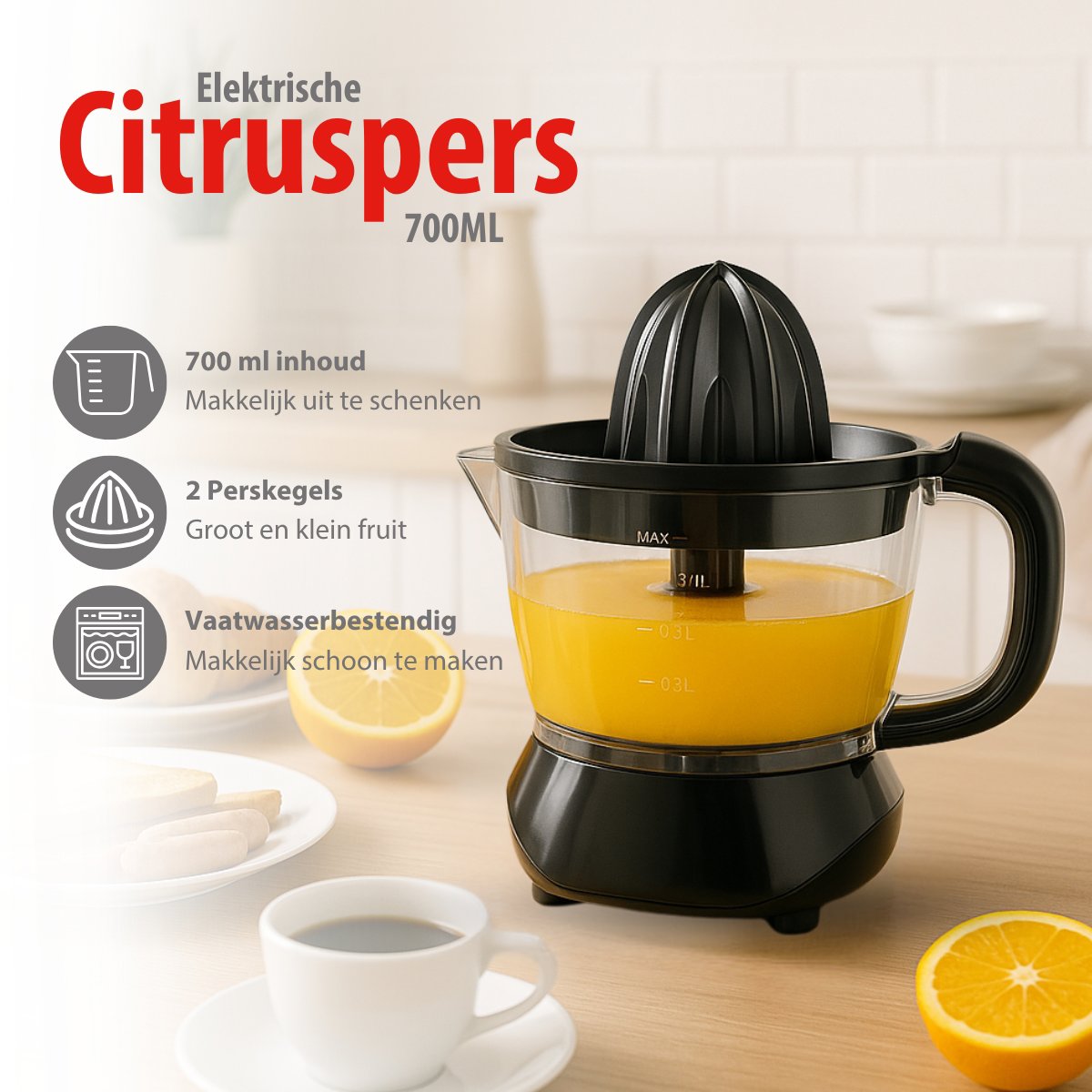 Juicer 700Ml 25W Blk