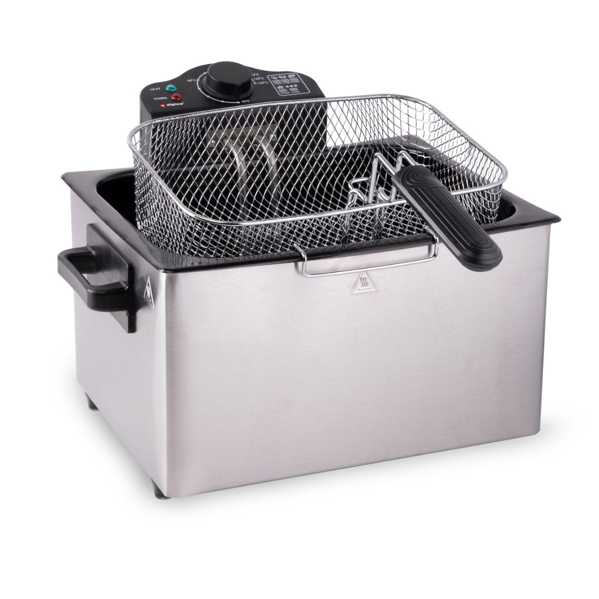 ALPINA FRITEUSE 5 LITER 2000W DUBBEL RVS - Tuincentrum Lopik