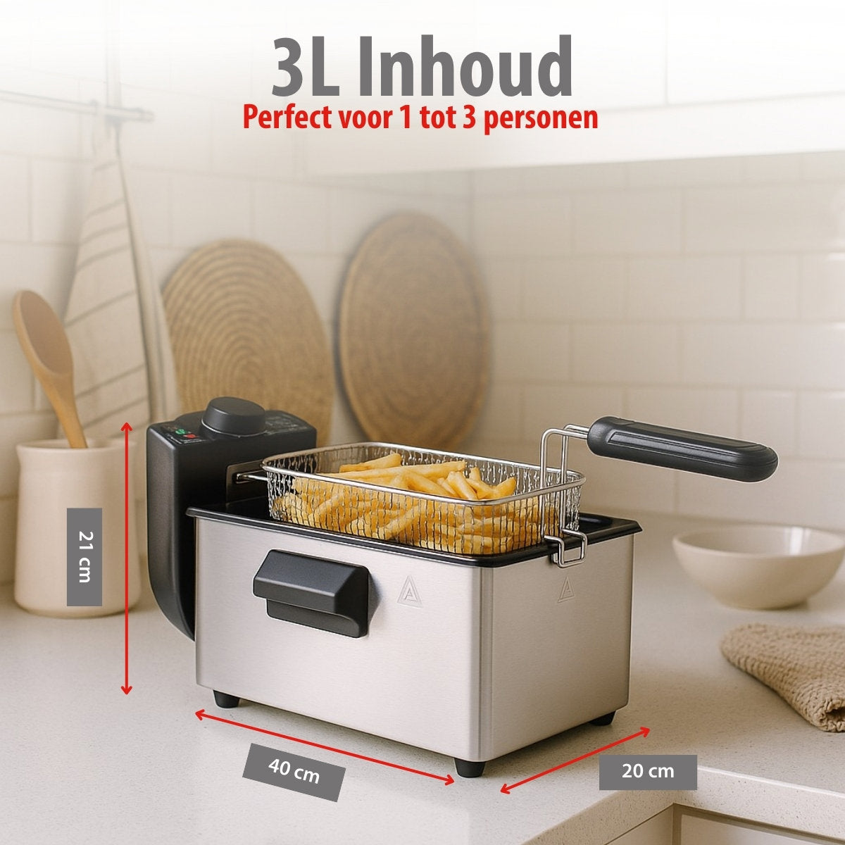 ALPINA FRITEUSE 3 LITER 2000W RVS - Tuincentrum Lopik
