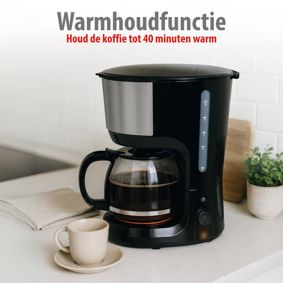 ALPINA KOFFIEZETAPPARAAT 800 WATT 1,25 LITER ZWART - Tuincentrum Lopik