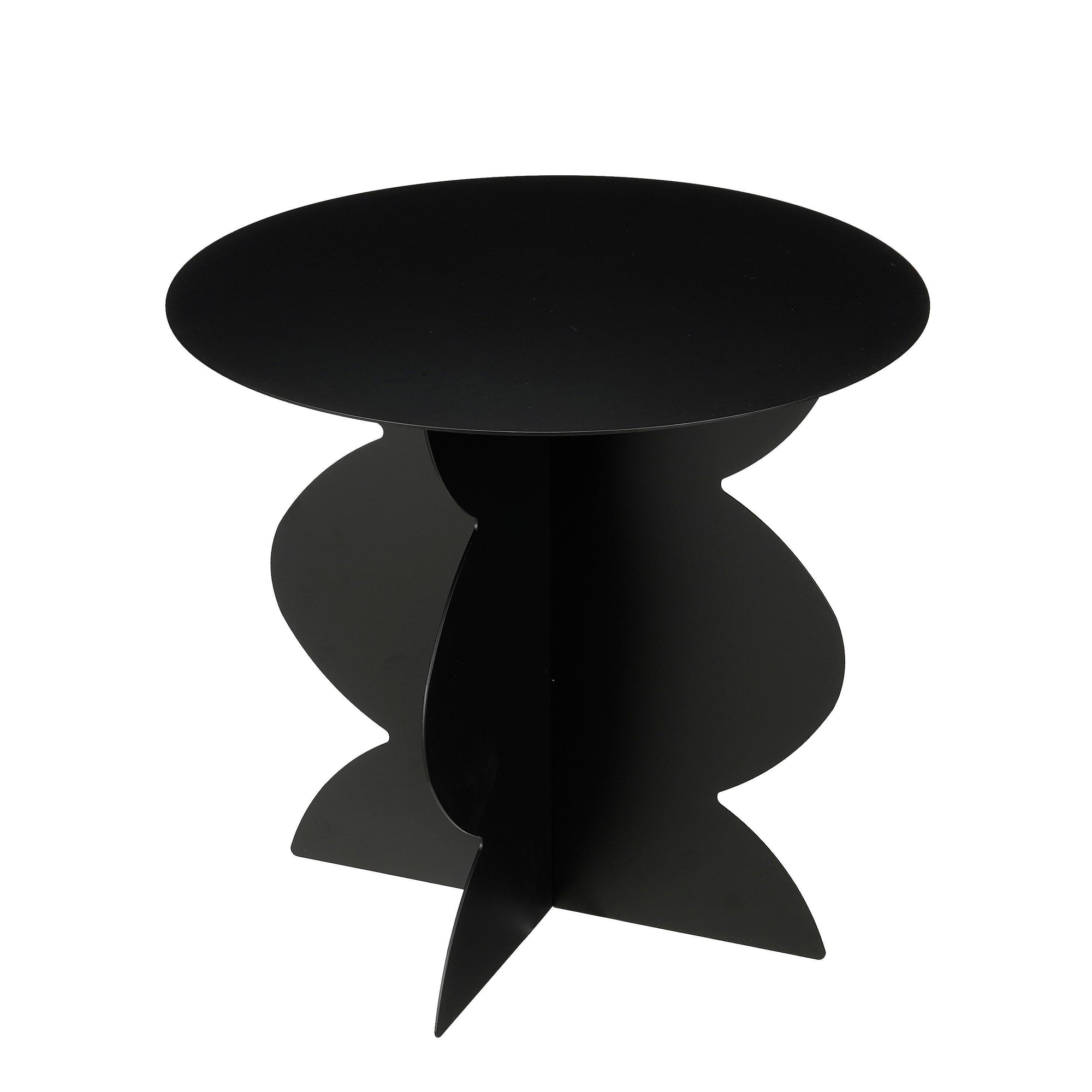 Rafi Side Table - H40 X Ø45 Cm - Iron - Black