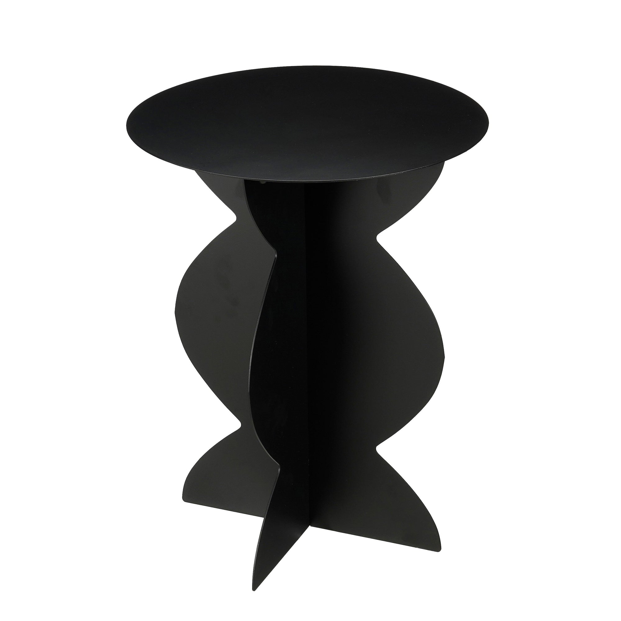 Rafi Side Table - H50 X Ø40 Cm - Iron - Black