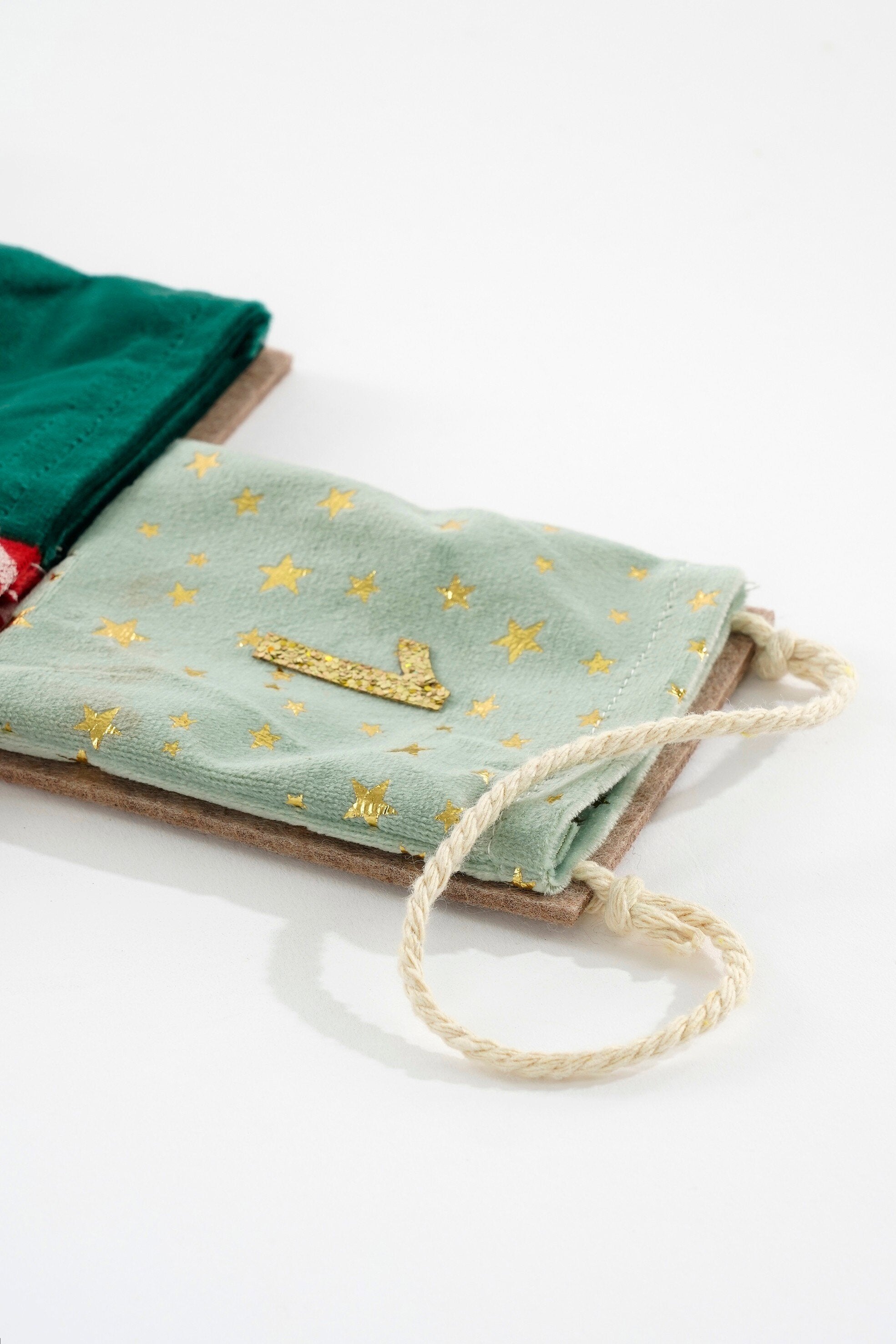 Advent Calendar - L72 X W1 X H51 Cm - Felt - Green, Red