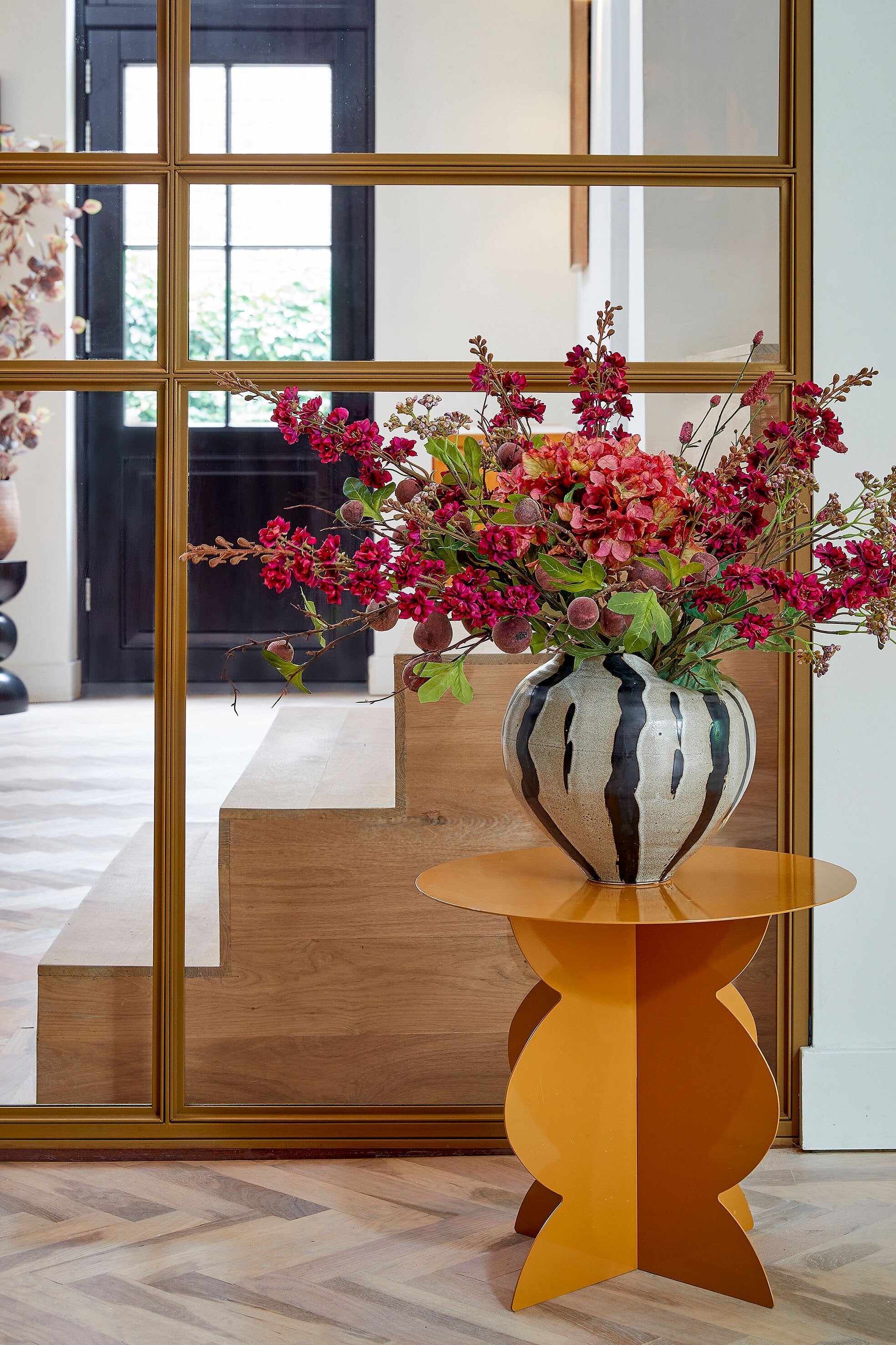 Rafi Side Table - H40 X Ø45 Cm - Iron - Brown