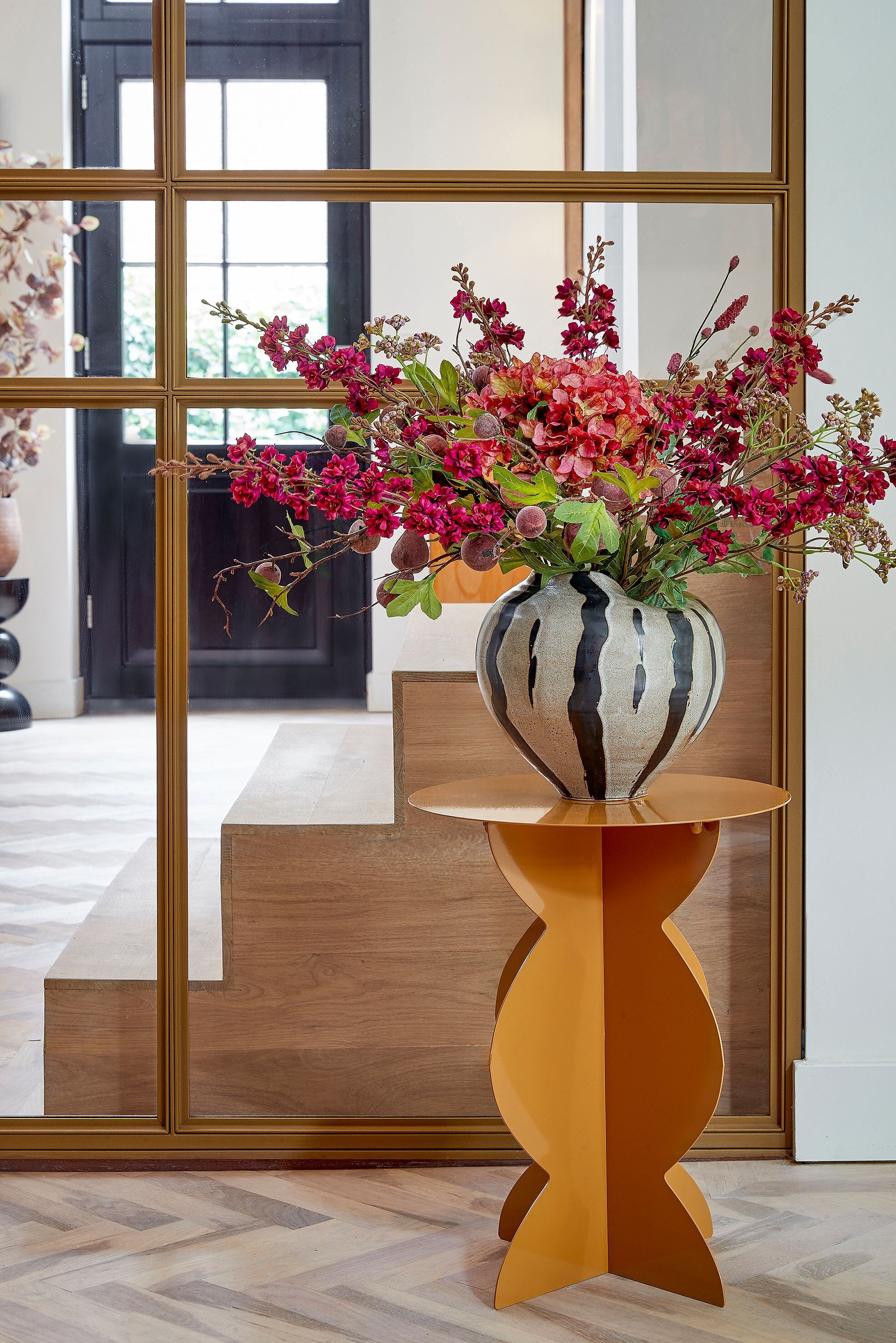 Rafi Side Table - H50 X Ø40 Cm - Iron - Brown