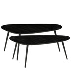 Jailey Side Table Black Set Of 2 - L84Xw39Xh39Cm
