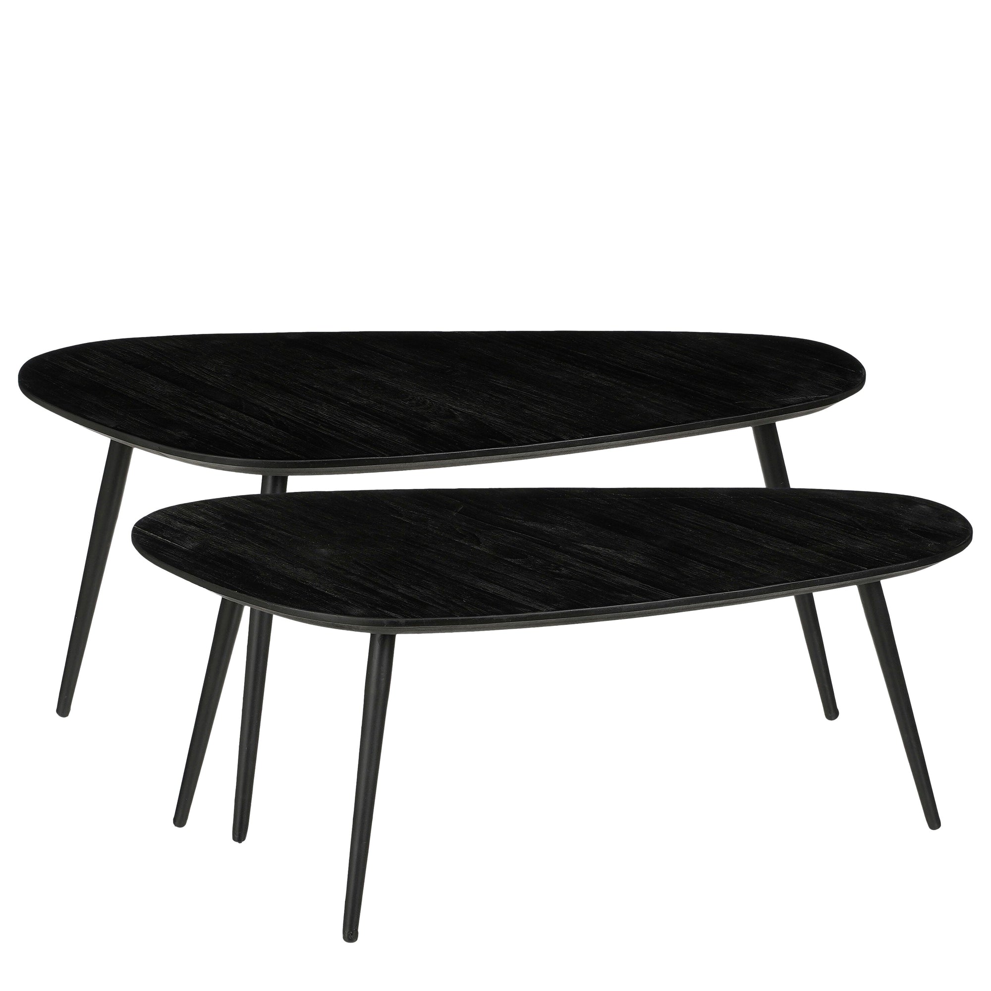 Jailey Side Table Black Set Of 2 - L84Xw39Xh39Cm