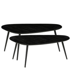 Jailey Side Table Black Set Of 2 - L84Xw39Xh39Cm