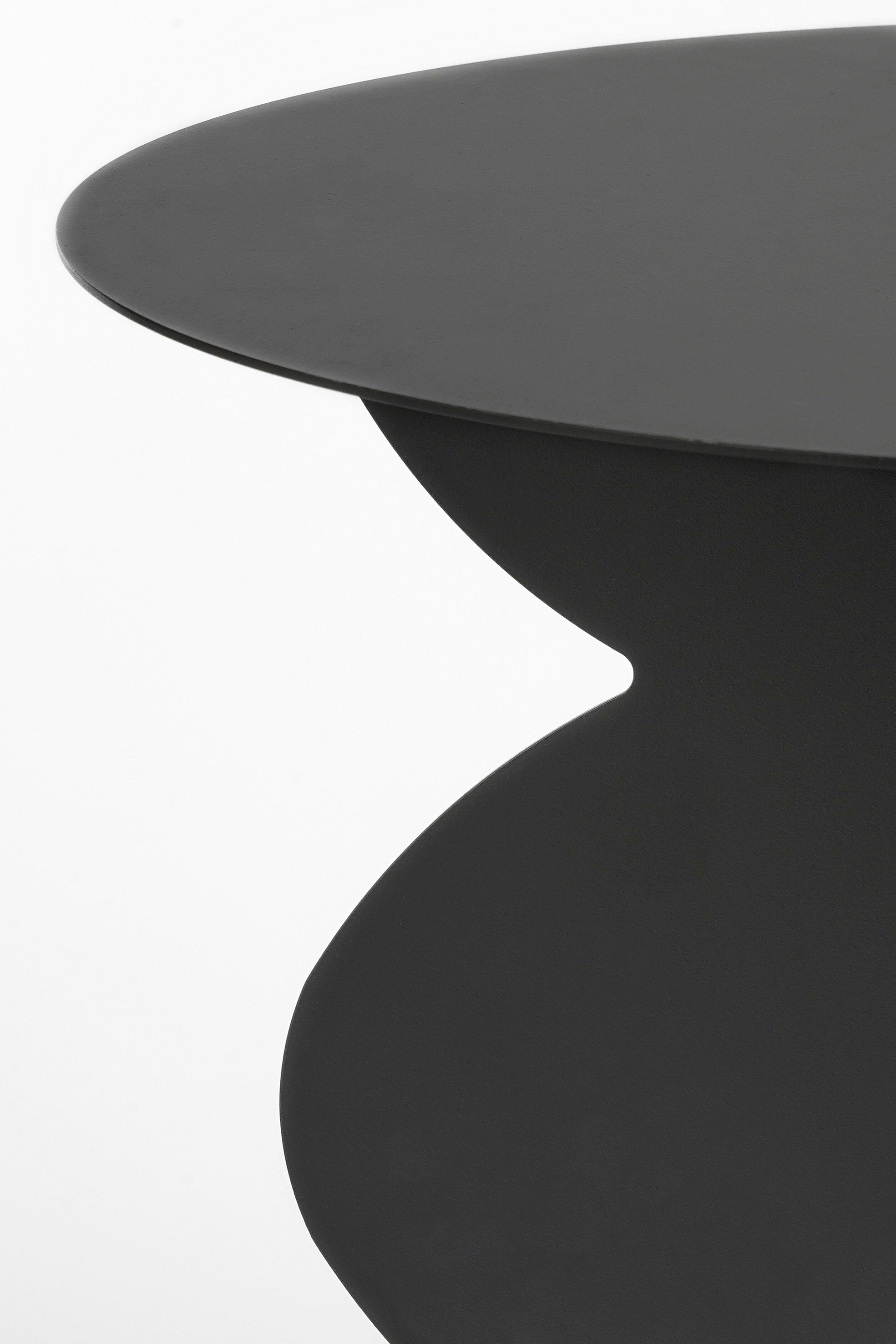 Rafi Side Table - H40 X Ø45 Cm - Iron - Black