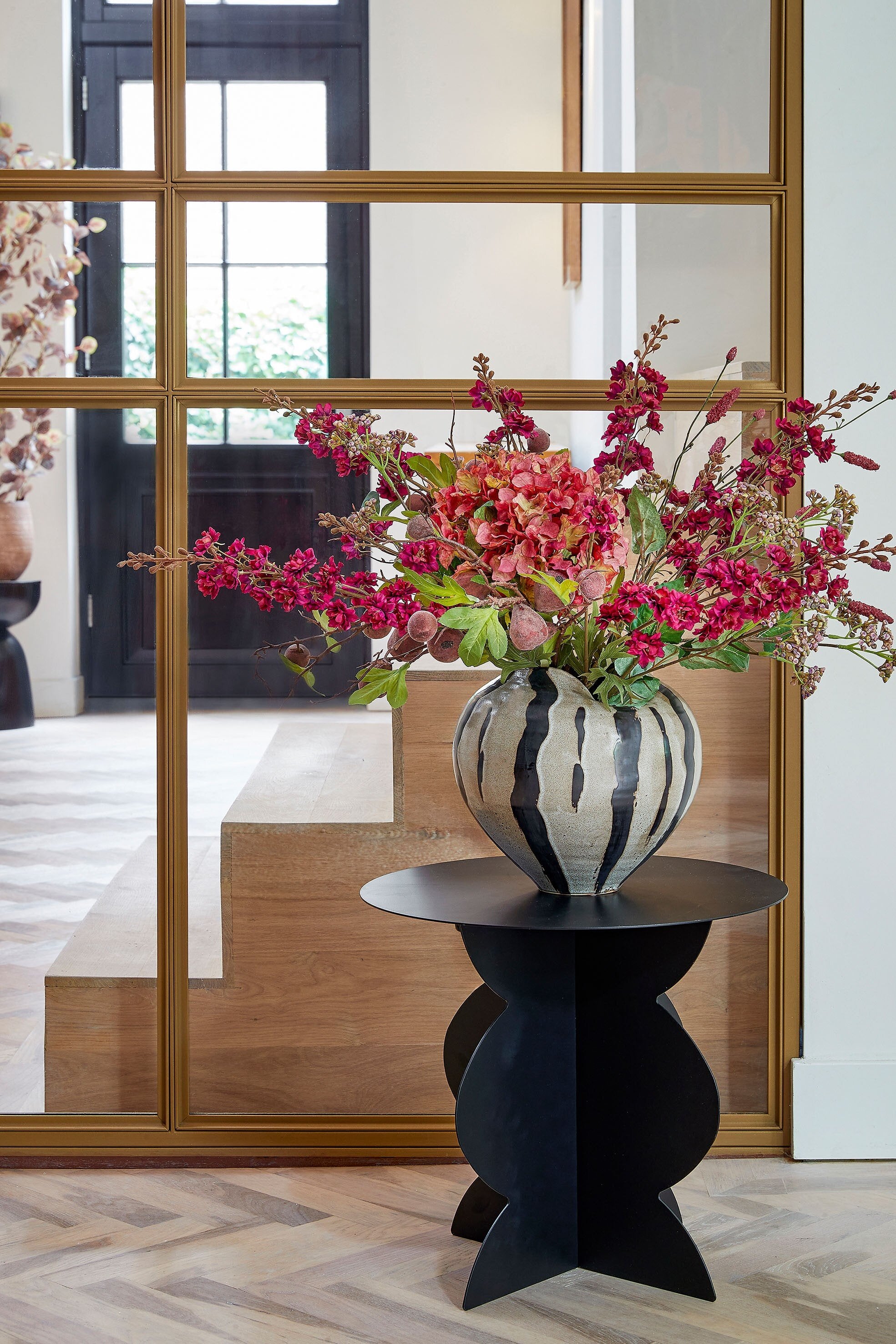 Rafi Side Table - H40 X Ø45 Cm - Iron - Black