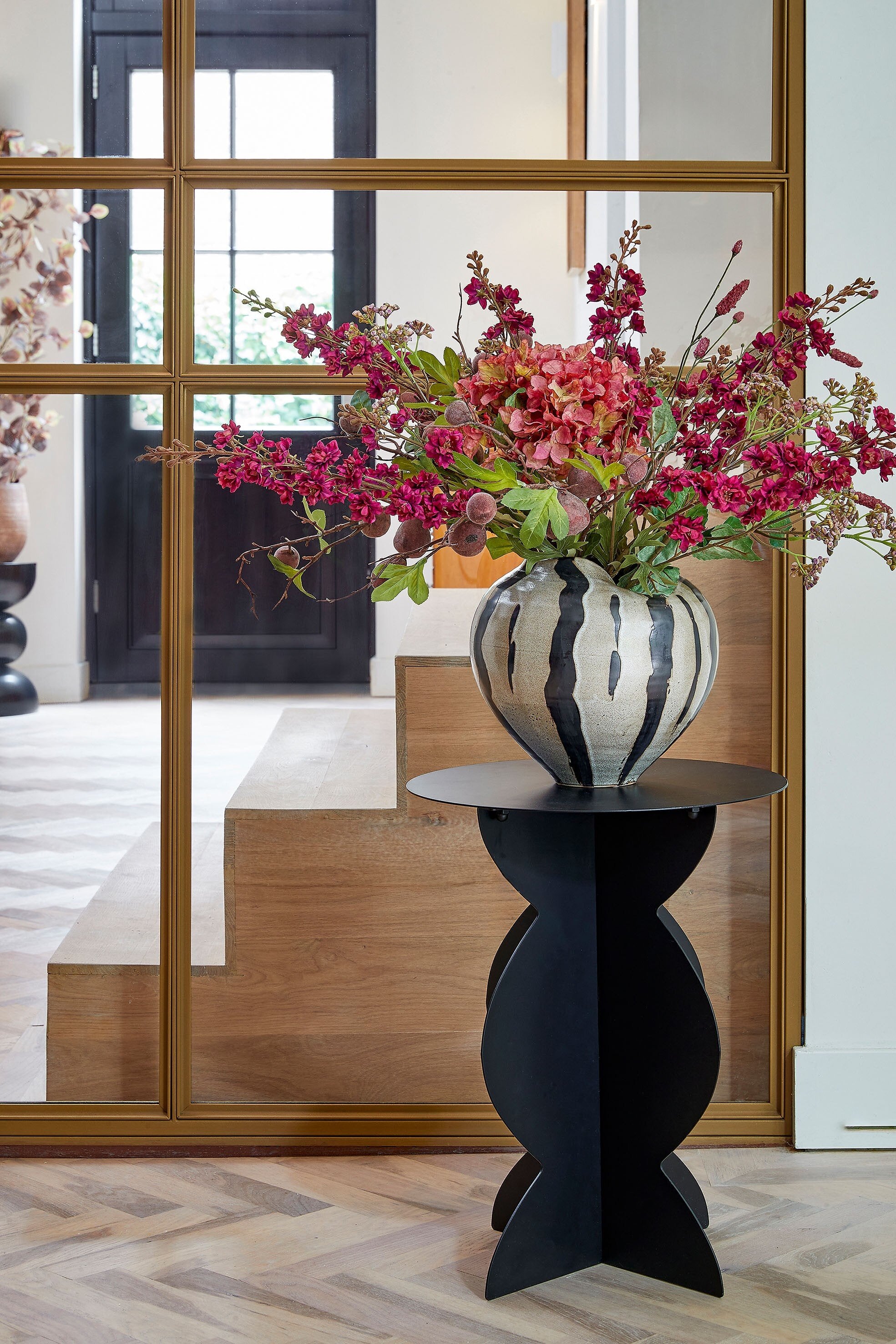 Rafi Side Table - H50 X Ø40 Cm - Iron - Black