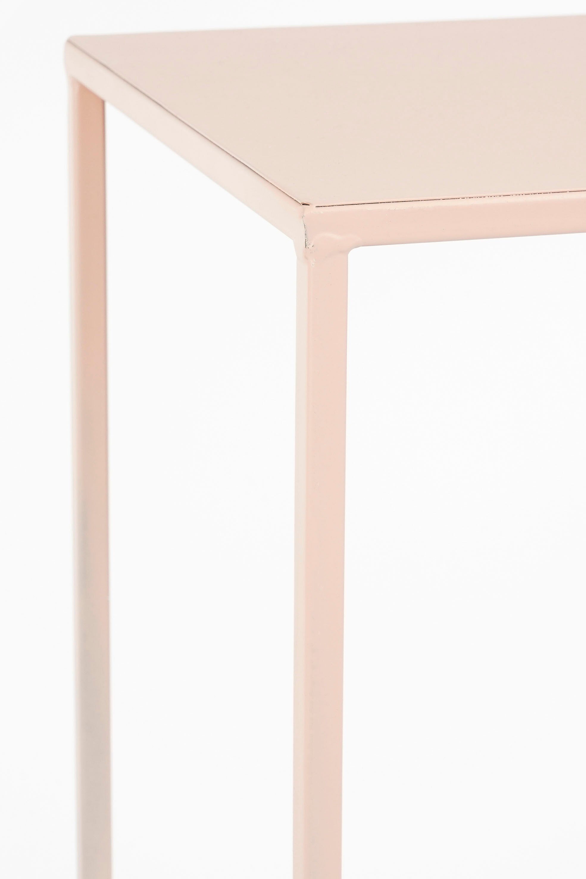 Quinty Side Table - Set Of 3 - L30 X W30 X H70 Cm - Iron - Light Pink
