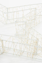 Hanging Star With Warm White Led Lighting - Ø56 Cm - Metal - White