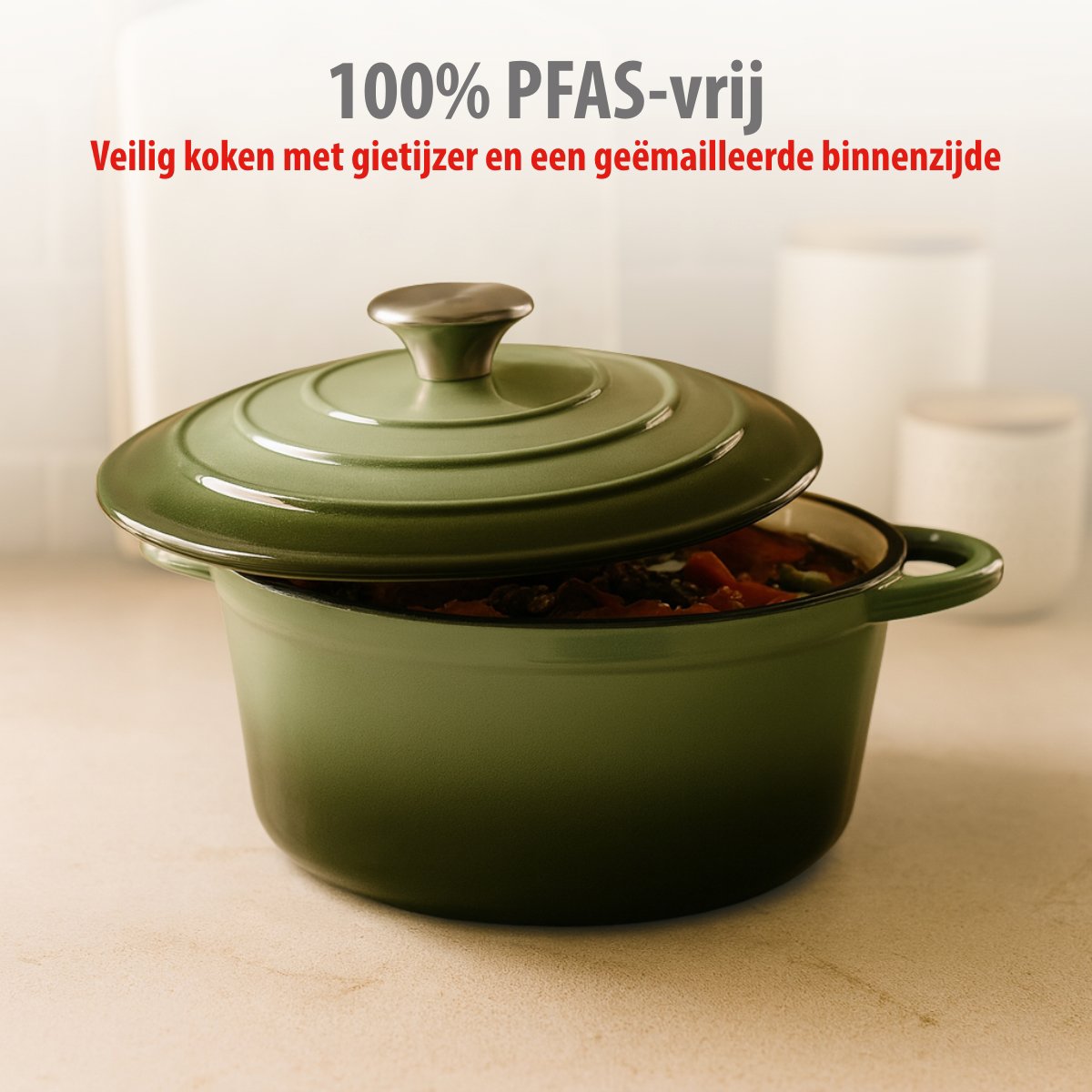 ALPINA GIETIJZEREN BRAADPAN 24CM GROEN - Tuincentrum Lopik