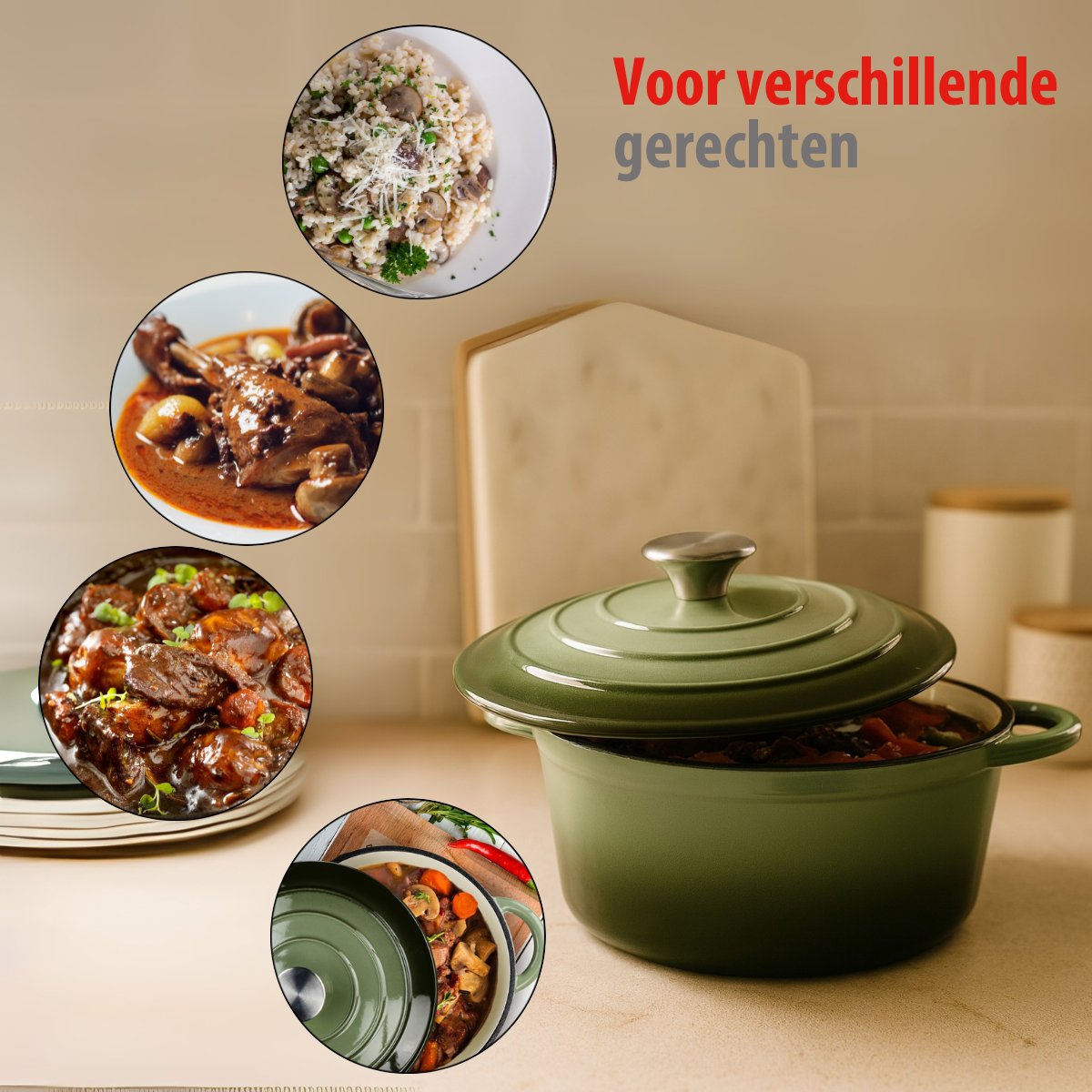 ALPINA GIETIJZEREN BRAADPAN 24CM GROEN - Tuincentrum Lopik