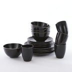 Tabo Dinnerware Set Black 16 Pieces